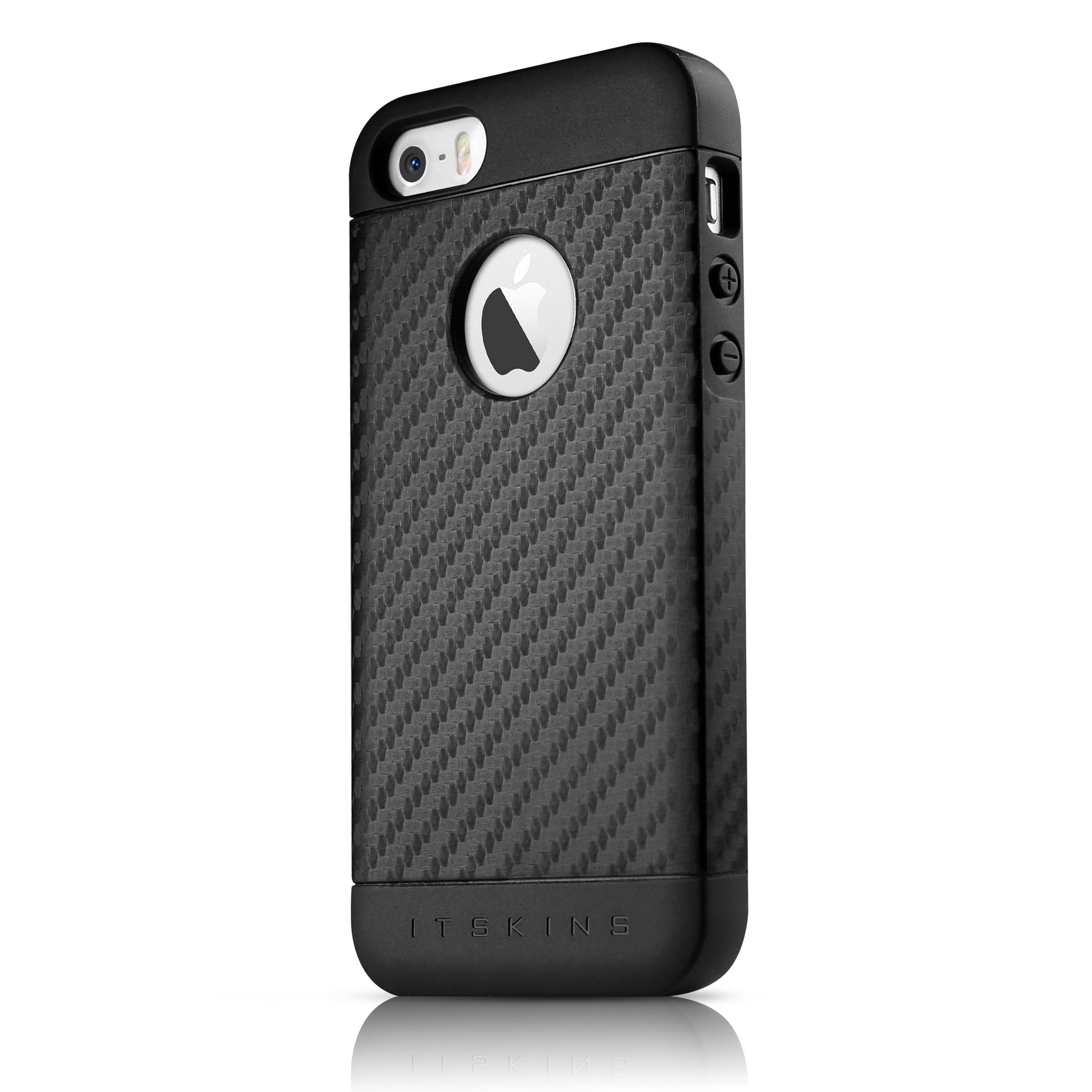 Хибриден кейс за iPhone 5, iPhone 5S, iPhone SE - Itskins Anibal Case (черен-карбон) | JAR Computers Хибриден кейс за iPhone 5, iPhone 5S, iPhone SE - Itskins Anibal Case (черен-карбон)