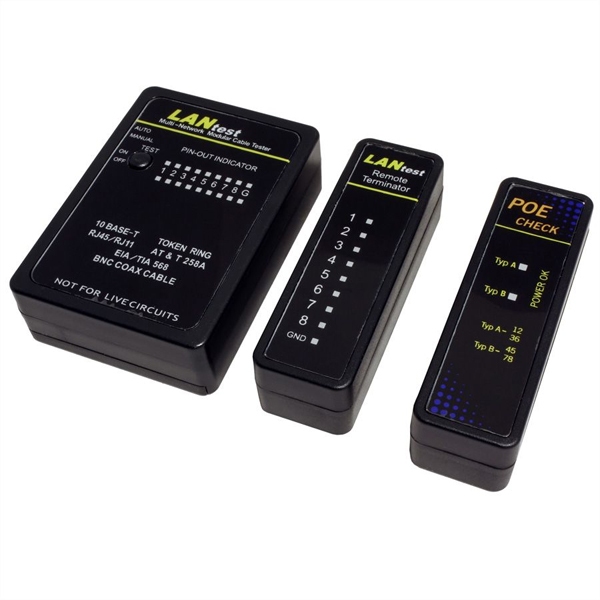 LAN cable tester Value BNC/UTP +POE, 13.99.3003 | JAR Computers LAN cable tester Value BNC/UTP +POE, 13.99.3003