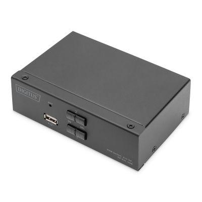 Мрежов суич Switch Digitus KVM 2x1 DP, DP Out USB Speaker