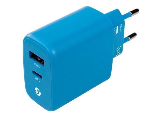 SHELLY GaN Charger 65W Blue EU USB-C + USB-A Power Delivery Charger // SCHG65XEUX | JAR Computers SHELLY GaN Charger 65W Blue EU USB-C + USB-A Power Delivery Charger // SCHG65XEUX