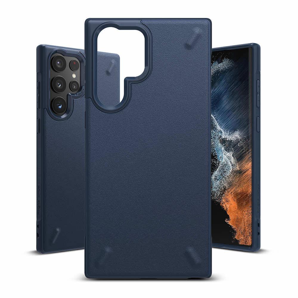 Силиконов (TPU) калъф за Samsung Galaxy S22 Ultra - Ringke Onyx Case (тъмносин) | JAR Computers Силиконов (TPU) калъф за Samsung Galaxy S22 Ultra - Ringke Onyx Case (тъмносин)