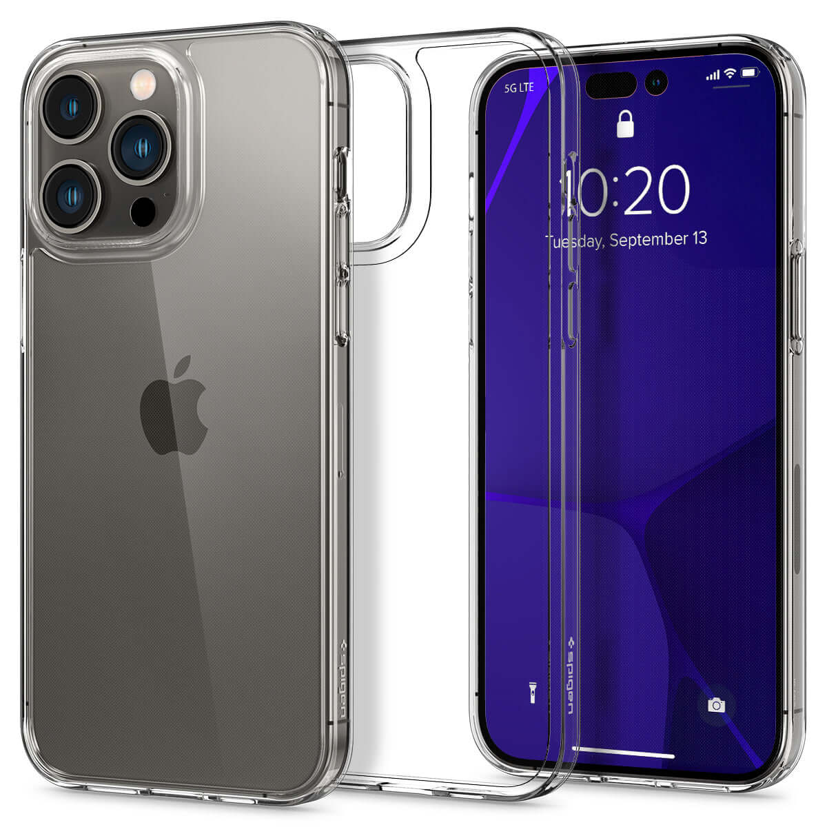 Spigen AirSkin Hybrid Case - тънък удароустойчив хибриден кейс за iPhone 14 Pro (прозрачен)