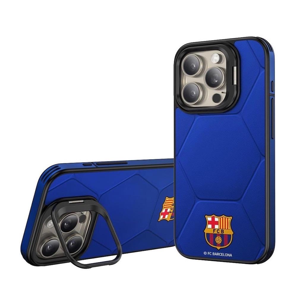 Дизайнерски кожен кейс с MagSafe за iPhone 16 Pro - FC Barcelona Official Magnetic Leather Case (син) | JAR Computers Дизайнерски кожен кейс с MagSafe за iPhone 16 Pro - FC Barcelona Official Magnetic Leather Case (син)