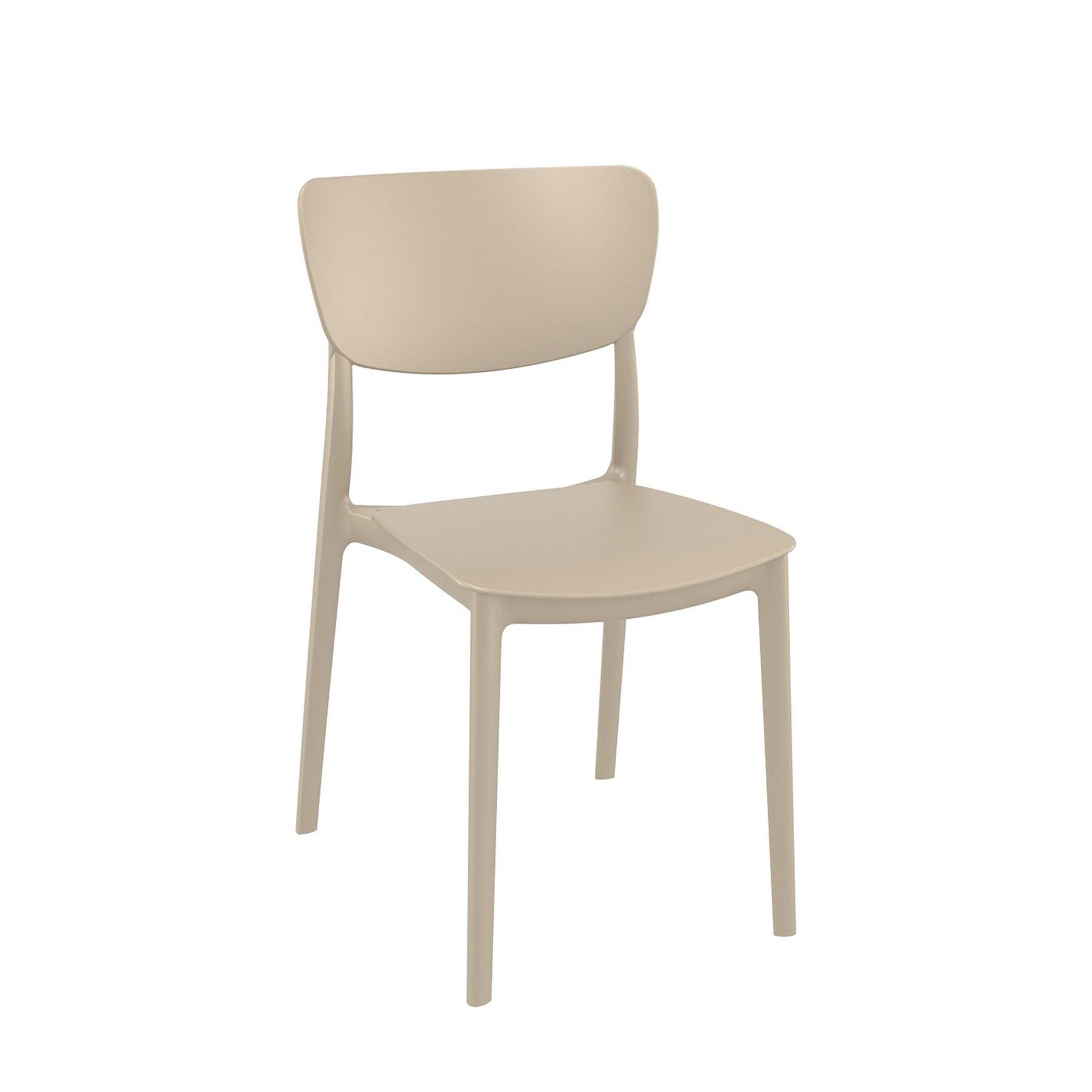 Градински стол RFG Moon, пластмасов, до 120 kg, бежов