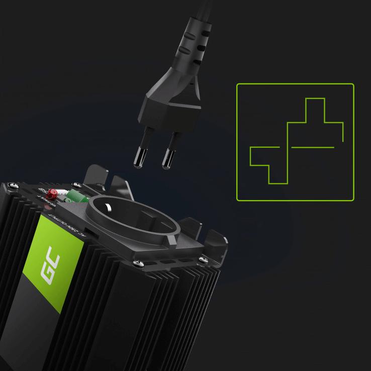 Инвертор за кола - Green Cell Car Power Inverter Converter 24V to 230V 300W/600W with USB | JAR Computers Инвертор за кола - Green Cell Car Power Inverter Converter 24V to 230V 300W/600W with USB