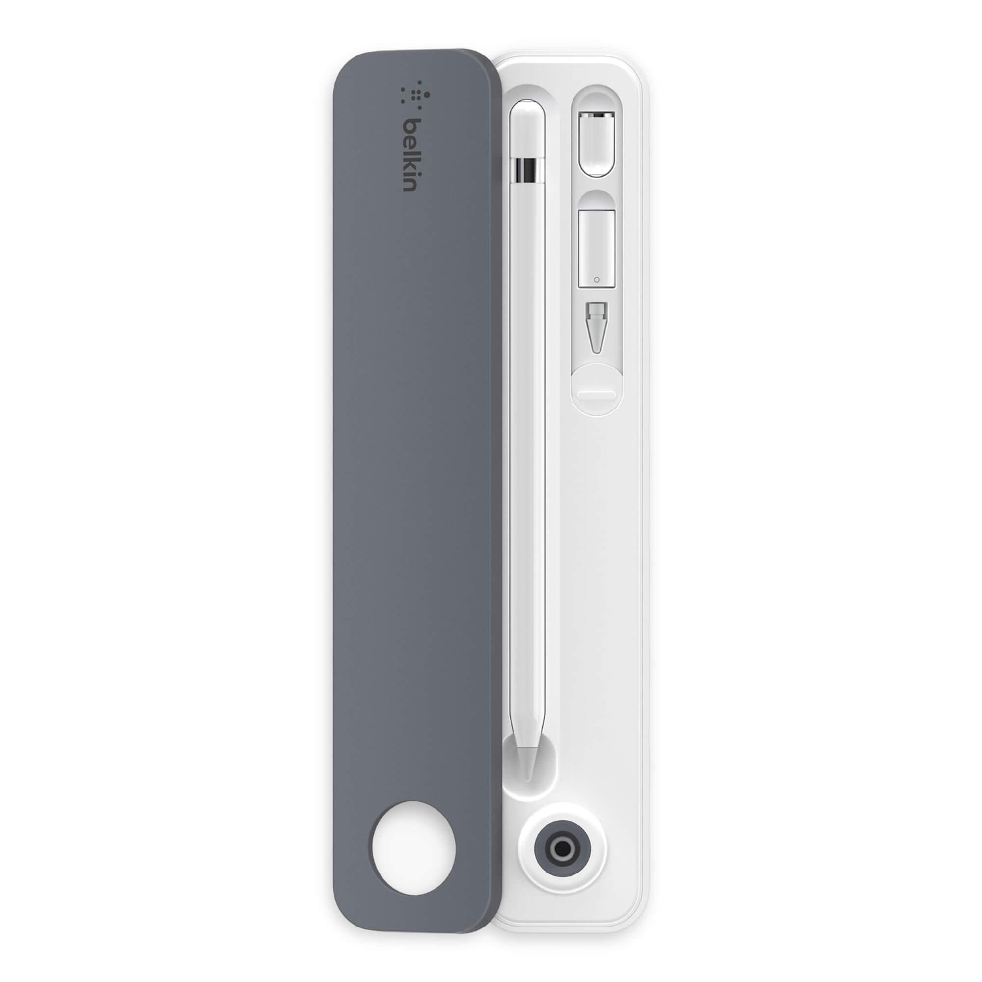 Калъф за съхранение и поставка за Apple Pencil - Belkin Case Plus Stand for Apple Pencil (сив) | JAR Computers Калъф за съхранение и поставка за Apple Pencil - Belkin Case Plus Stand for Apple Pencil (сив)