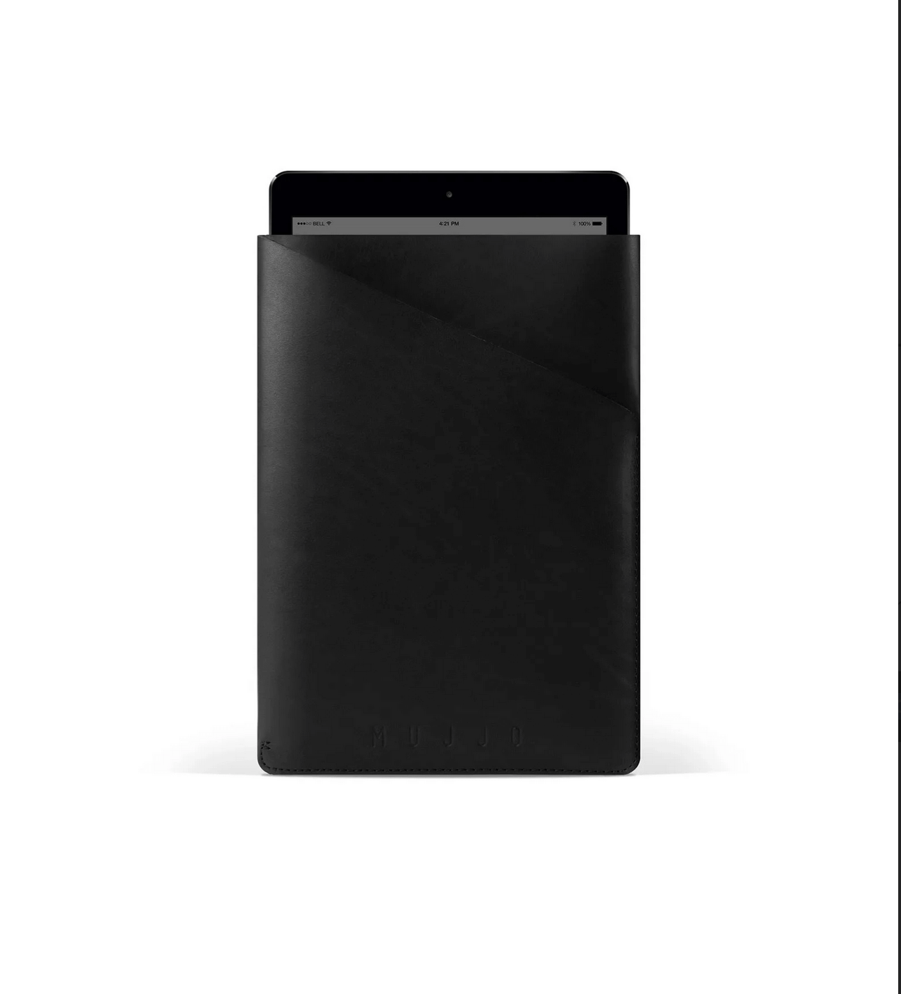 Mujjo Slim Fit Sleeve - калъф от естествена кожа (тип джоб) за iPad mini 1, mini 2, mini 3, mini 4, mini 5 (черен)