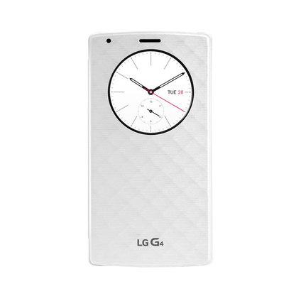 Оригинален кожен калъф с отвор за LG G4 - LG Quick Circle Case CFV-100 (бял) | JAR Computers Оригинален кожен калъф с отвор за LG G4 - LG Quick Circle Case CFV-100 (бял)