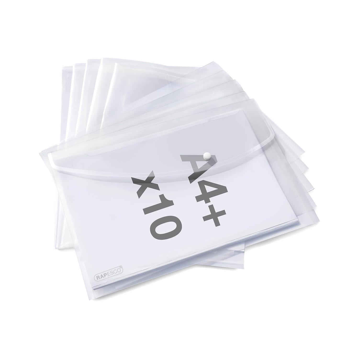Rapesco Папка Eco GRS, PP, с копче, A4+, прозрачна, 10 броя | JAR Computers Rapesco Папка Eco GRS, PP, с копче, A4+, прозрачна, 10 броя