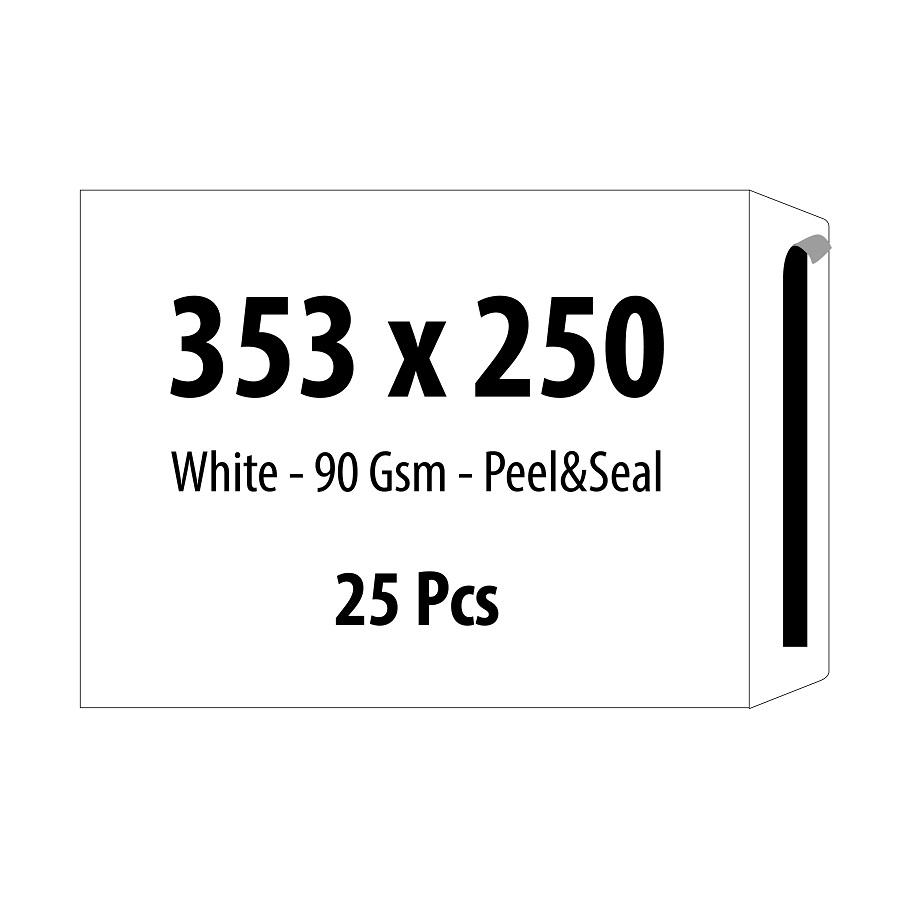 Самозалепващ плик ZRS, B4, 250х353 мм, тип джоб, 90 г, бял, 25 бр. | JAR Computers Самозалепващ плик ZRS, B4, 250х353 мм, тип джоб, 90 г, бял, 25 бр.