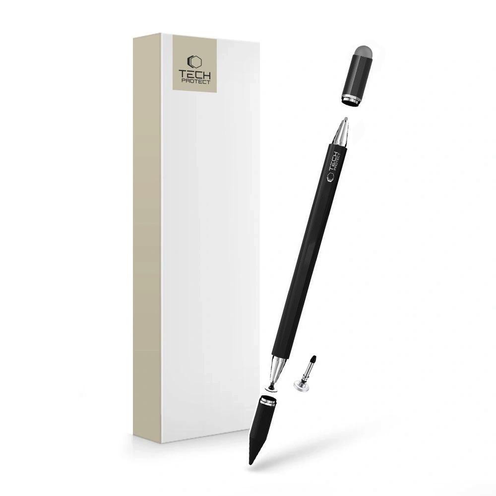 Тъч писалка с три различни накрайника - Tech-Protect 3in1 Universal Stylus Pen (черен) | JAR Computers Тъч писалка с три различни накрайника - Tech-Protect 3in1 Universal Stylus Pen (черен)
