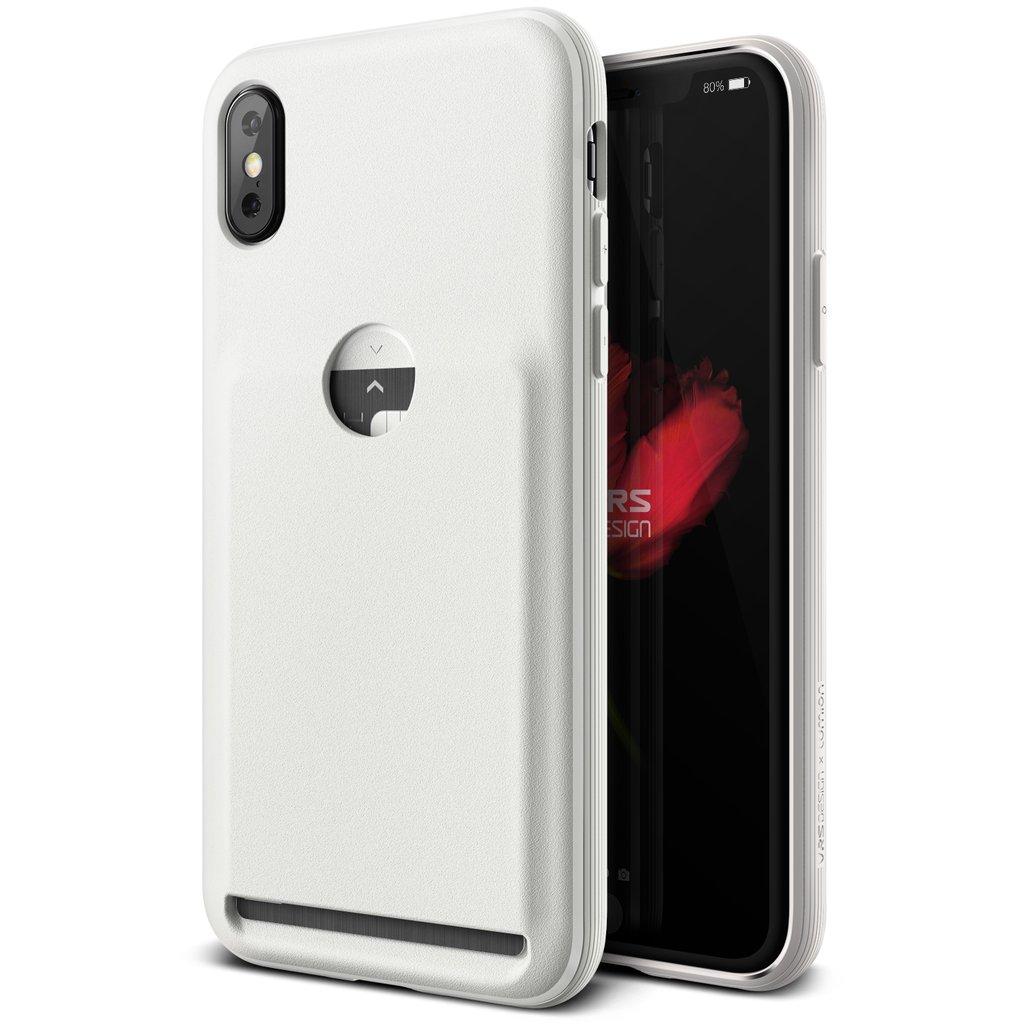 Висок клас хибриден удароустойчив кейс с място за кр. карти за iPhone XS, iPhone X - Verus Damda Fit Case (бял) | JAR Computers Висок клас хибриден удароустойчив кейс с място за кр. карти за iPhone XS, iPhone X - Verus Damda Fit Case (бял)