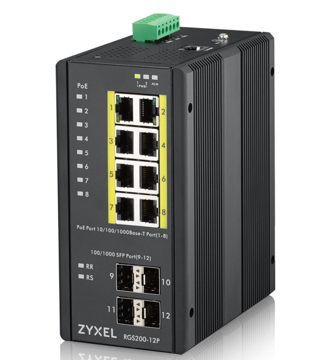 Zyxel RGS200-12P Managed L2 Gigabit Ethernet (10/100/1000) Power over Ethernet (PoE) Black | JAR Computers Zyxel RGS200-12P Managed L2 Gigabit Ethernet (10/100/1000) Power over Ethernet (PoE) Black