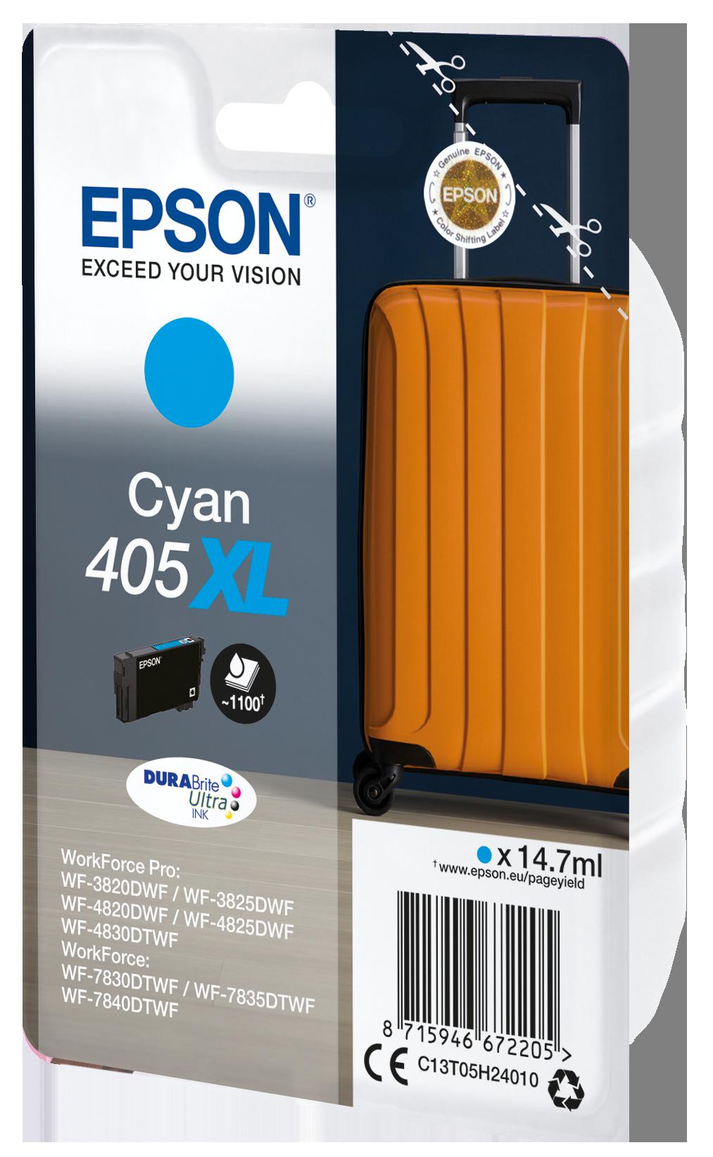 Глава за Epson WorkForce Pro WF3800/WF4800/WF7800 Series - Ink - /405XL/ / C13T05H24010 - Cyan - XL - PN C13T05H24010 | JAR Computers Глава за Epson WorkForce Pro WF3800/WF4800/WF7800 Series - Ink - /405XL/ / C13T05H24010 - Cyan - XL - PN C13T05H24010