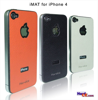 Кожен скин за задната част на iPhone 4/4S - HardCE iMAT (черен) | JAR Computers Кожен скин за задната част на iPhone 4/4S - HardCE iMAT (черен)