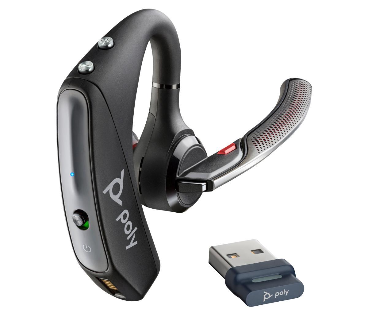HP Poly Poly Voyager 5200 UC USB-A Headset +BT600 Dongle TAA | JAR Computers HP Poly Poly Voyager 5200 UC USB-A Headset +BT600 Dongle TAA