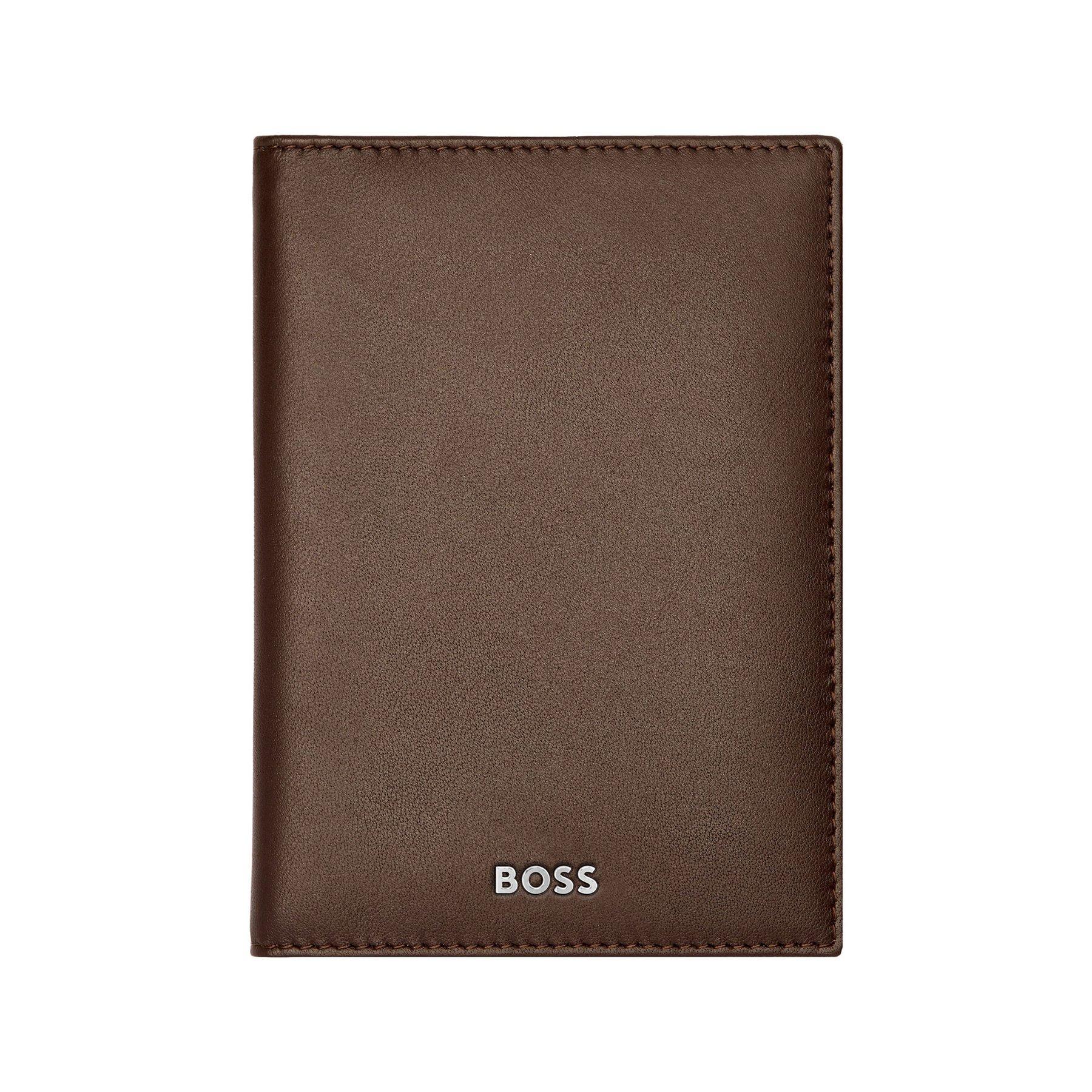 Hugo Boss Калъф за паспорт Classic Smooth, кафяв | JAR Computers Hugo Boss Калъф за паспорт Classic Smooth, кафяв