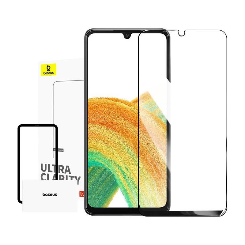 Калено стъклено защитно покритие за дисплея на Samsung Galaxy A33 - Baseus Diamond Tempered Glass Film (0.30mm) (черен-прозрачен) | JAR Computers Калено стъклено защитно покритие за дисплея на Samsung Galaxy A33 - Baseus Diamond Tempered Glass Film (0.30mm) (черен-прозрачен)