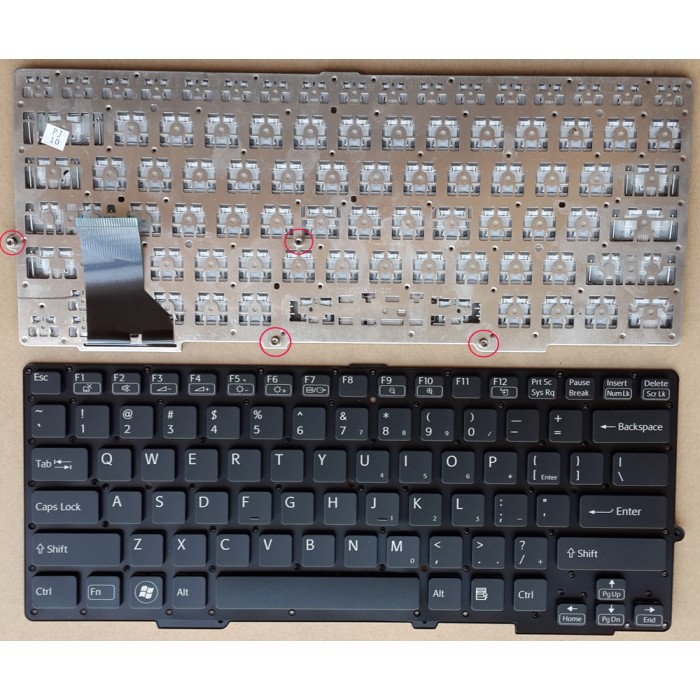 Клавиатура за лаптоп Sony Vaio SVE13 Черна Без Рамка (Малък Enter) с Кирилица За модели с Подсветка / Black Without Frame US For Backlit Models | JAR Computers Клавиатура за лаптоп Sony Vaio SVE13 Черна Без Рамка (Малък Enter) с Кирилица За модели с Подсветка / Black Without Frame US For Backlit Models