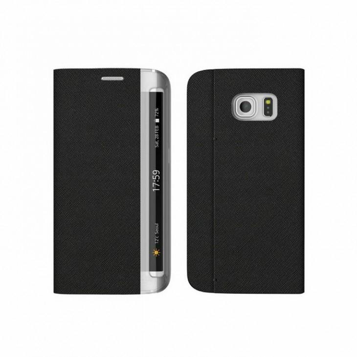 Кожен калъф (естествена кожа) тип портфейл за Samsung Galaxy S6 Edge - Zenus Prestige Metallic Diary Case (черен) | JAR Computers Кожен калъф (естествена кожа) тип портфейл за Samsung Galaxy S6 Edge - Zenus Prestige Metallic Diary Case (черен)