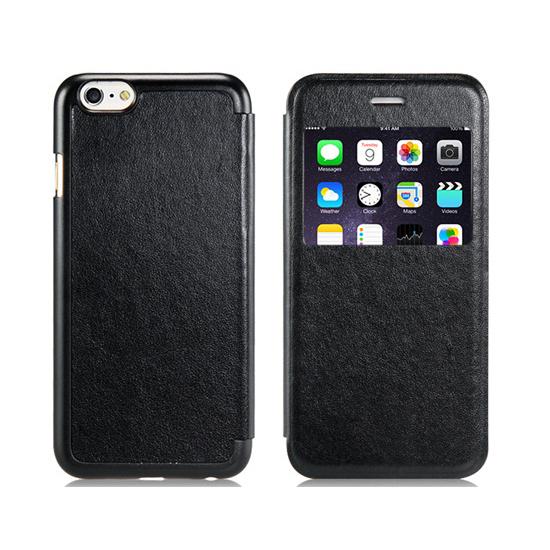 Кожен калъф, тип портфейл за iPhone 6, iPhone 6S - Wallet Window Case (черен) | JAR Computers Кожен калъф, тип портфейл за iPhone 6, iPhone 6S - Wallet Window Case (черен)