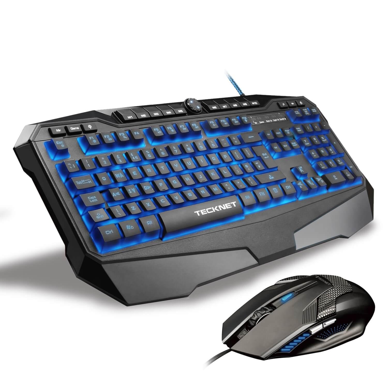 Комплект геймърска клавиатура и мишка с LED подсветка - Tecknet Gaming Combo X701 (за PC) | JAR Computers Комплект геймърска клавиатура и мишка с LED подсветка - Tecknet Gaming Combo X701 (за PC)