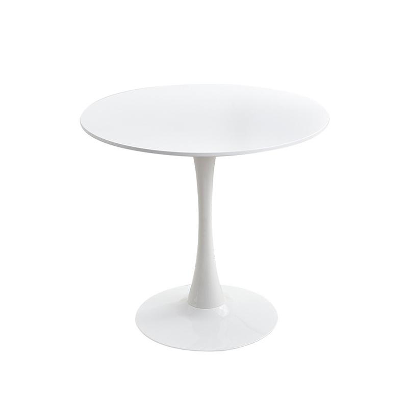 Маса RFG Vassy White, кръгла, диаметър 120 cm, MDF 25 mm, метална основа, бяла