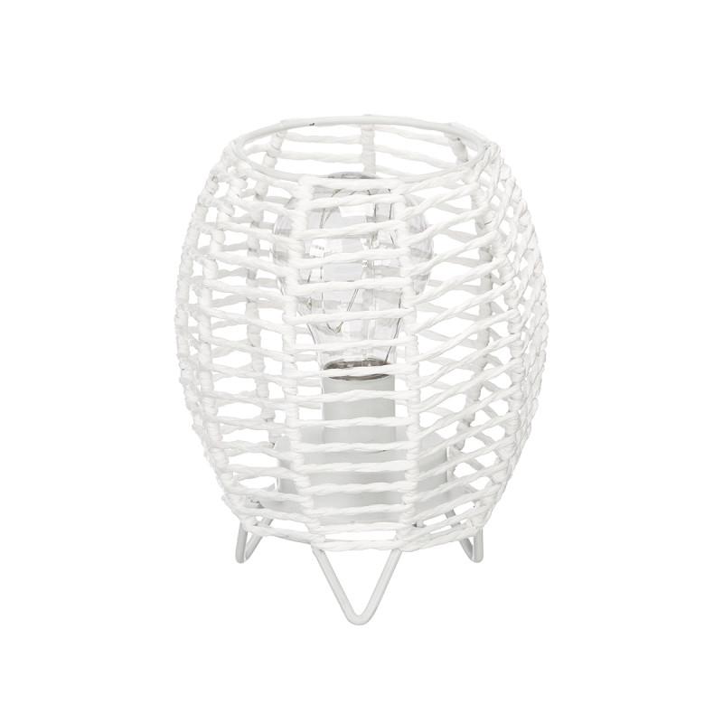 Настолна лампа Giftdecor, кръгла, с въже, бяла | JAR Computers Настолна лампа Giftdecor, кръгла, с въже, бяла