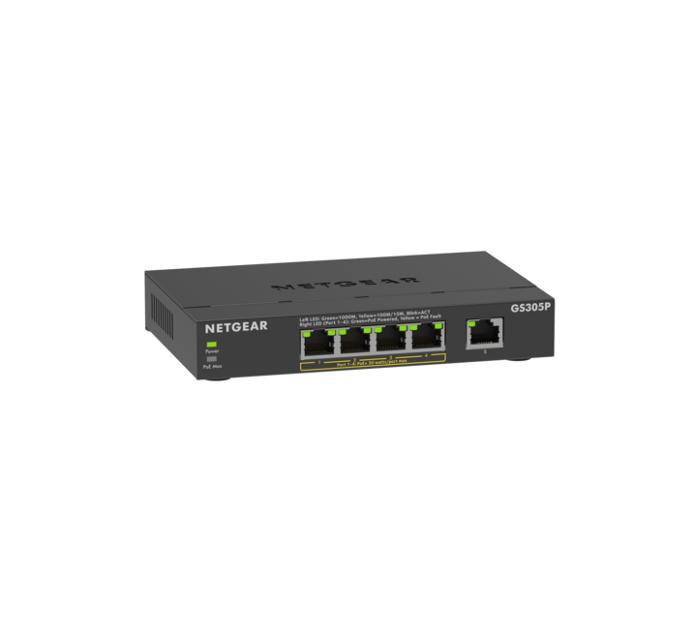 NETGEAR GS305Pv3 Неуправляем Gigabit Ethernet (10/100/1000) Захранване по Ethernet (PoE) Черен | JAR Computers NETGEAR GS305Pv3 Неуправляем Gigabit Ethernet (10/100/1000) Захранване по Ethernet (PoE) Черен