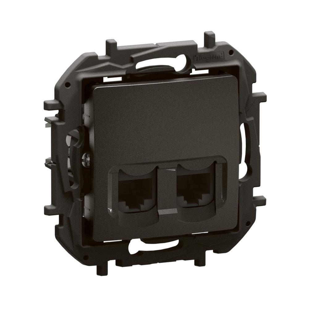 Розетка 2x RJ45 UTP cat.6A Черен - Legrand Niloe New NP4336BK | JAR Computers Розетка 2x RJ45 UTP cat.6A Черен - Legrand Niloe New NP4336BK