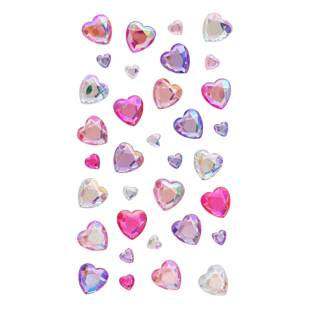 Самозалепващи кристали сърца 35бр розов | JAR Computers Самозалепващи кристали сърца 35бр розов