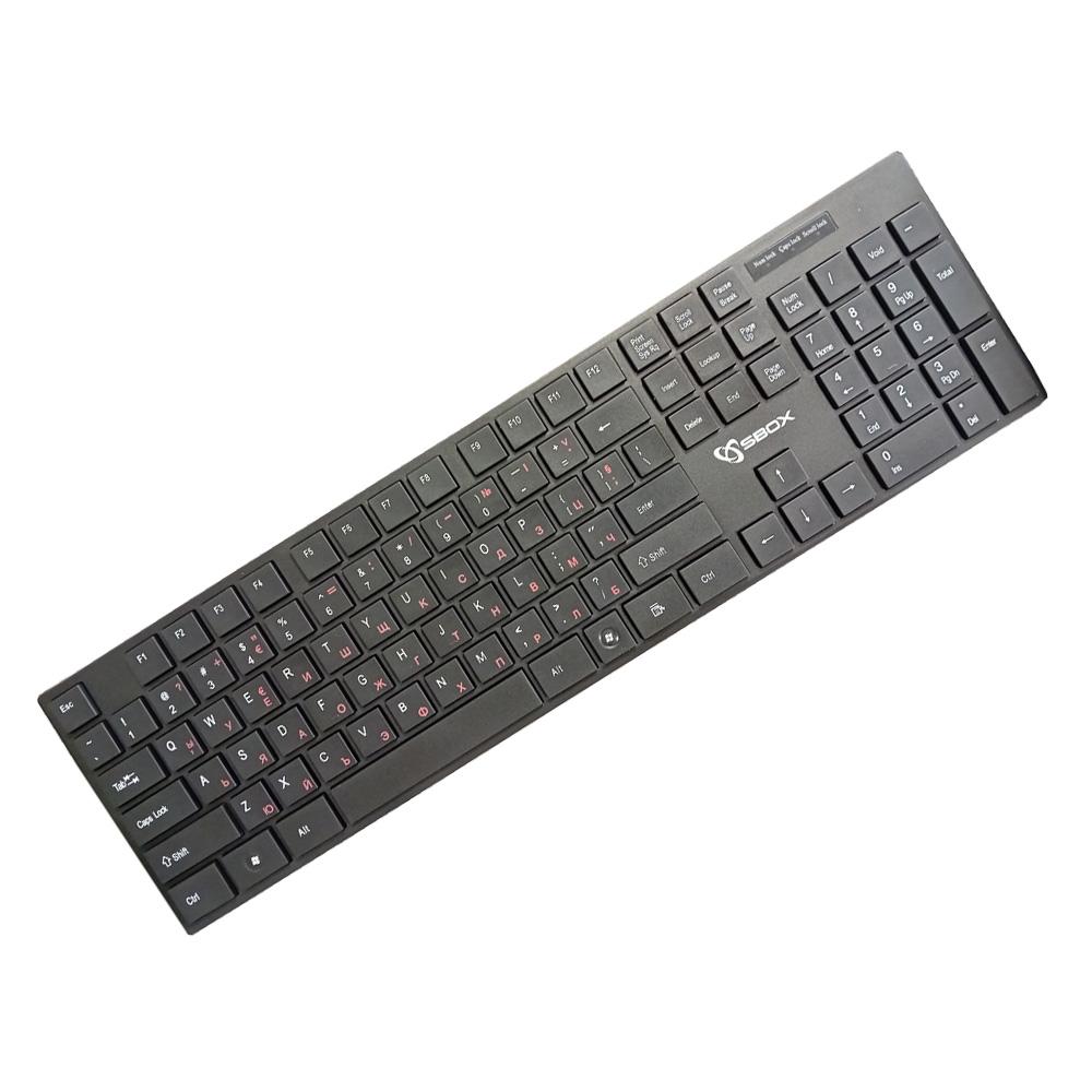 SBOX K-18-EUR :: Клавиатура с БДС надписи + € символ, USB, черна