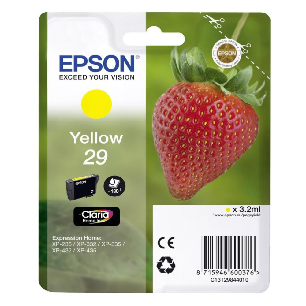 XP 235/332/335/432/435 SERIES 29 INK CRTR YELLOW (EPST298440)